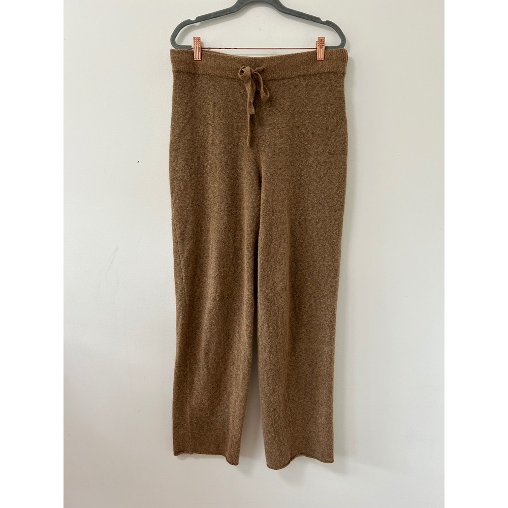 Everlane Sweater Cozy Wool Straight Leg Pants Drawstring Women M Brown Lounge